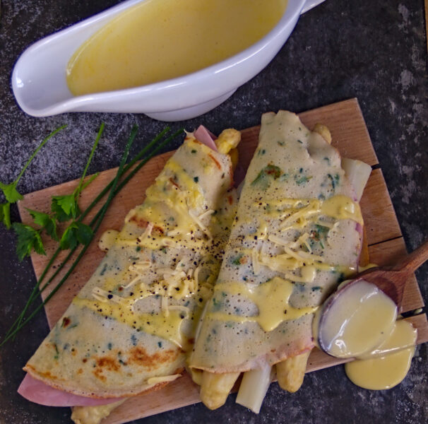 Überbackene Spargel-Pfannkuchen - ein delikates Schlemmergericht ...