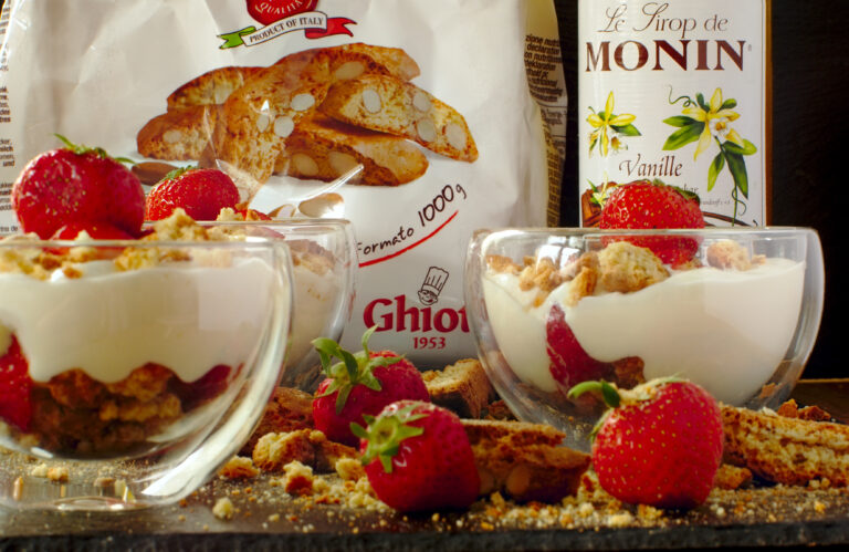 Unser italienisches Menü - als Dolci: Leichte Quark-Joghurt-Creme mit ...