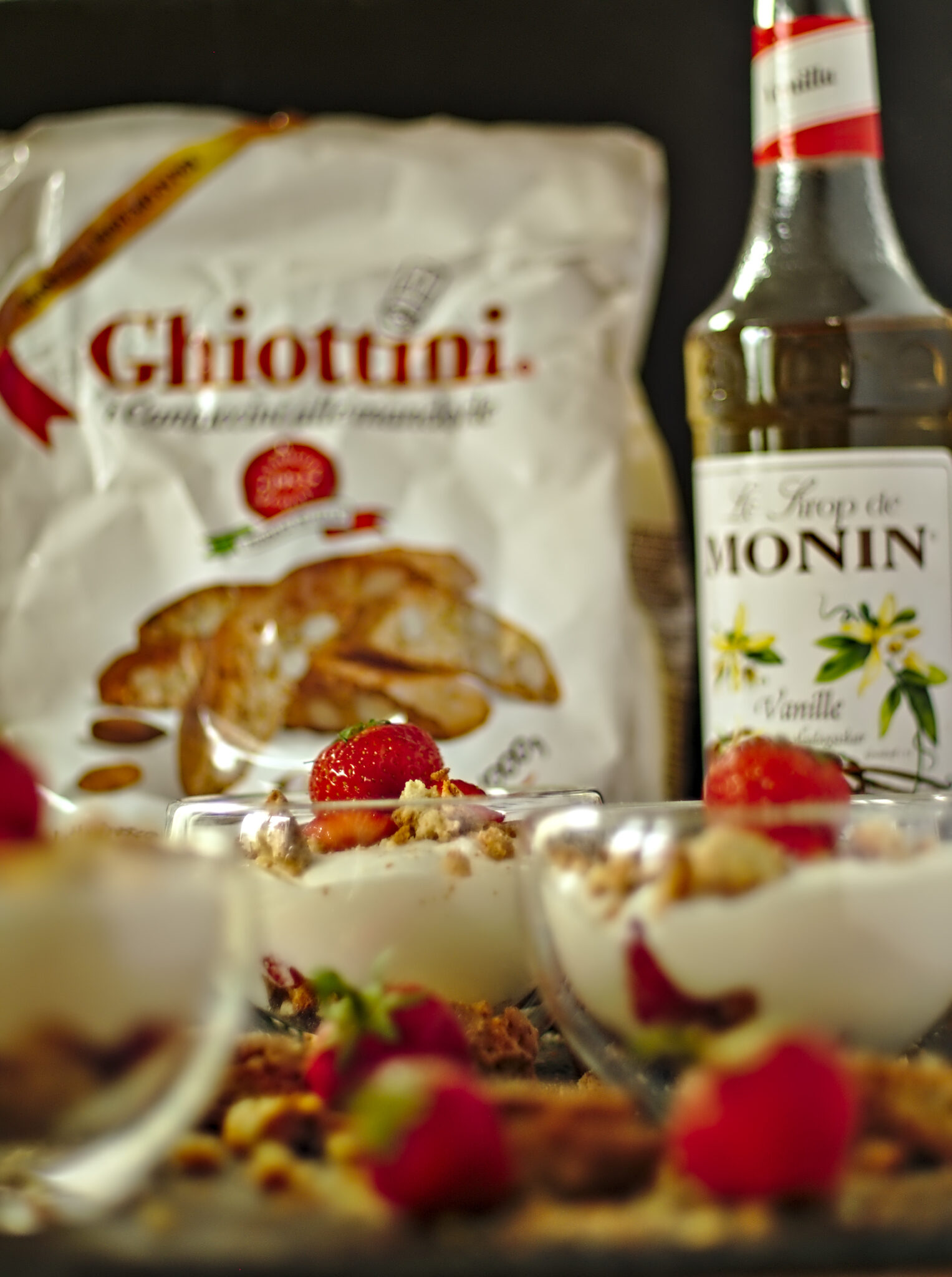 Unser italienisches Menü - als Dolci: Leichte Quark-Joghurt-Creme mit ...
