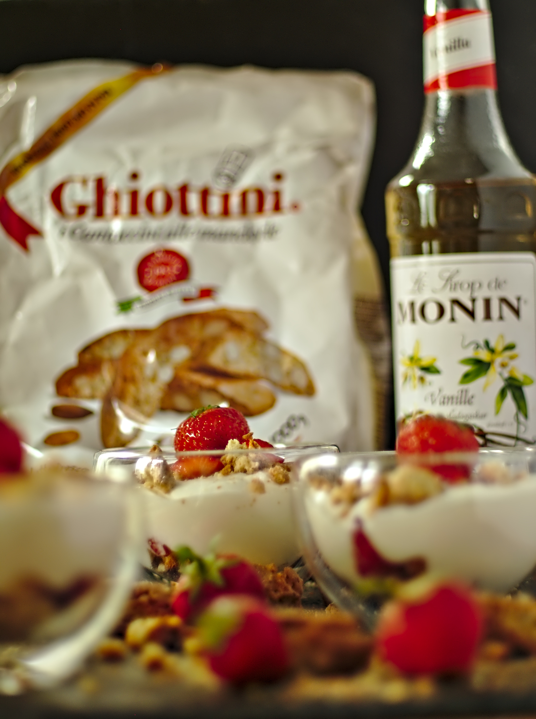 Unser italienisches Menü - als Dolci: Leichte Quark-Joghurt-Creme mit ...