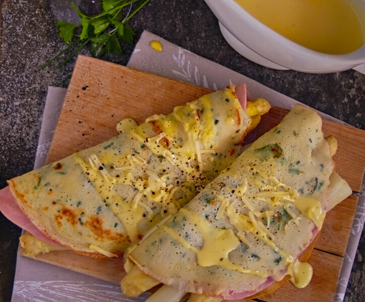 Überbackene Spargel-Pfannkuchen - ein delikates Schlemmergericht ...