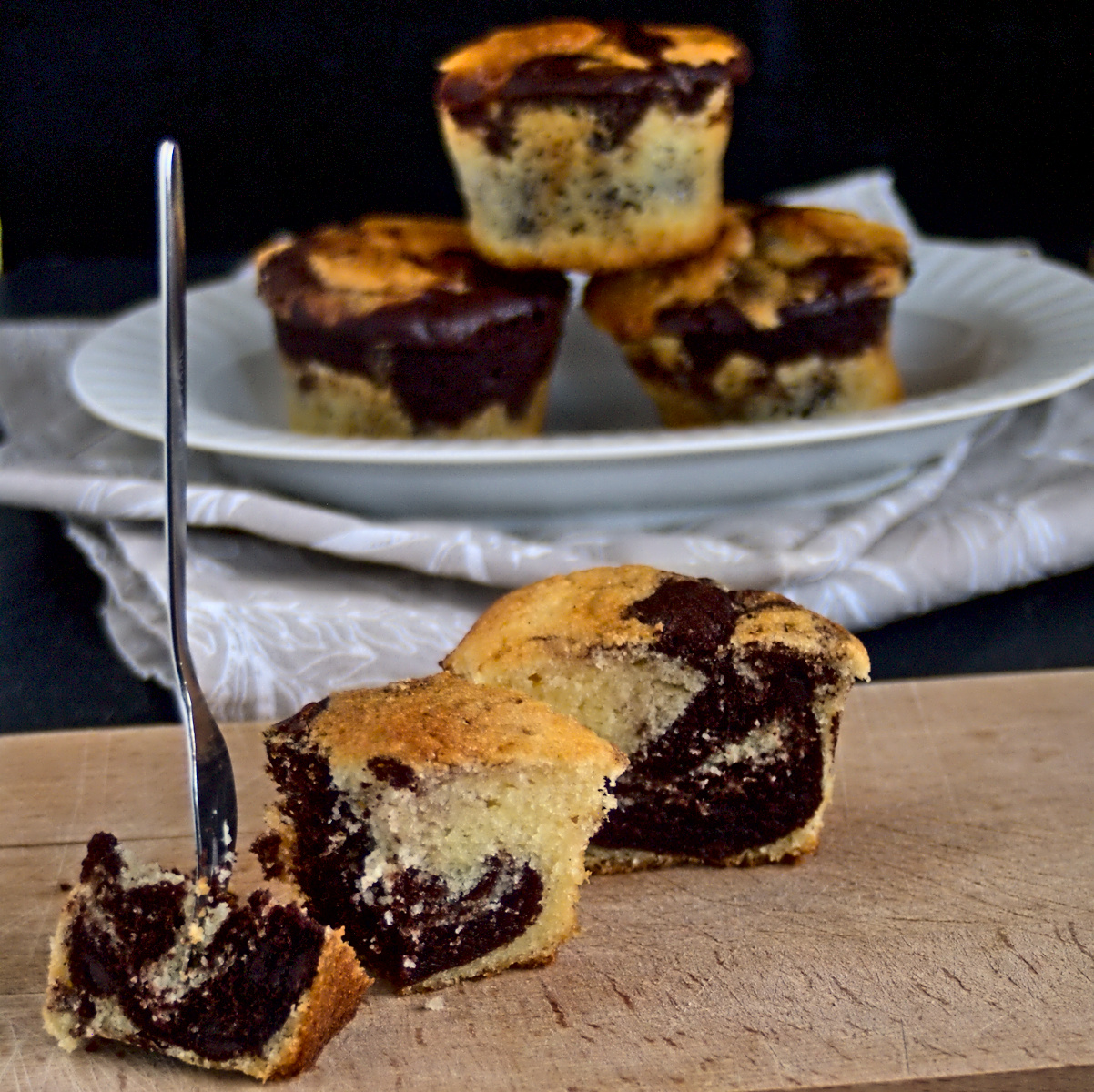 saftige Marmor-Muffins – die kommen immer gut an!