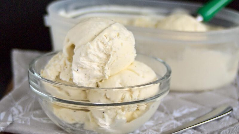 cremiges Vanilleeis – ohne Eismaschine!