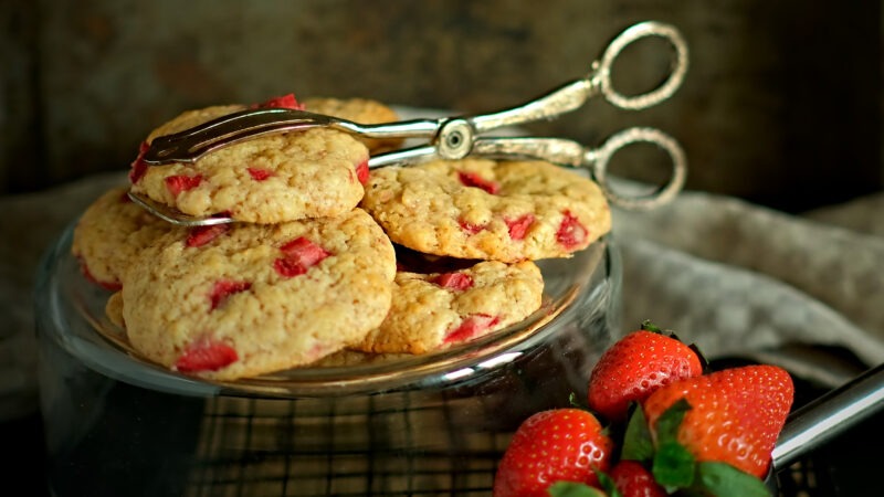 Cookies mit Erdbeeren,so lecker und fruchtig können Kekse sein!