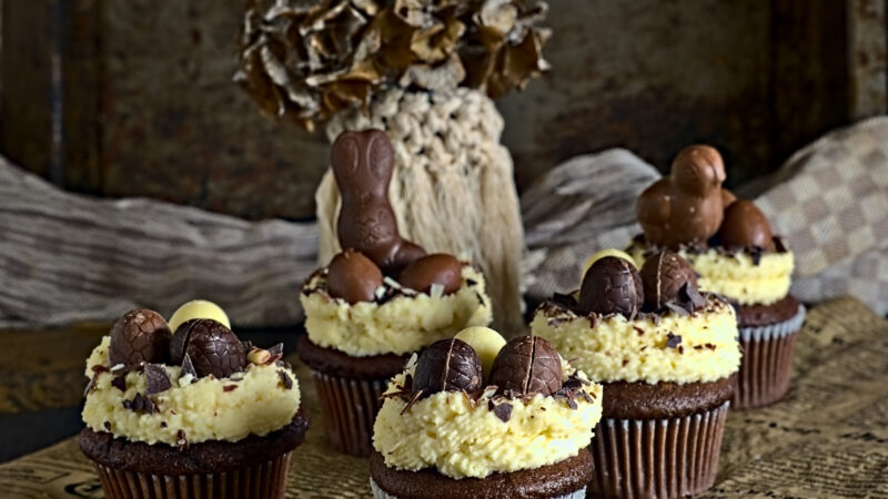 schokoladige Oster-Cupcakes!