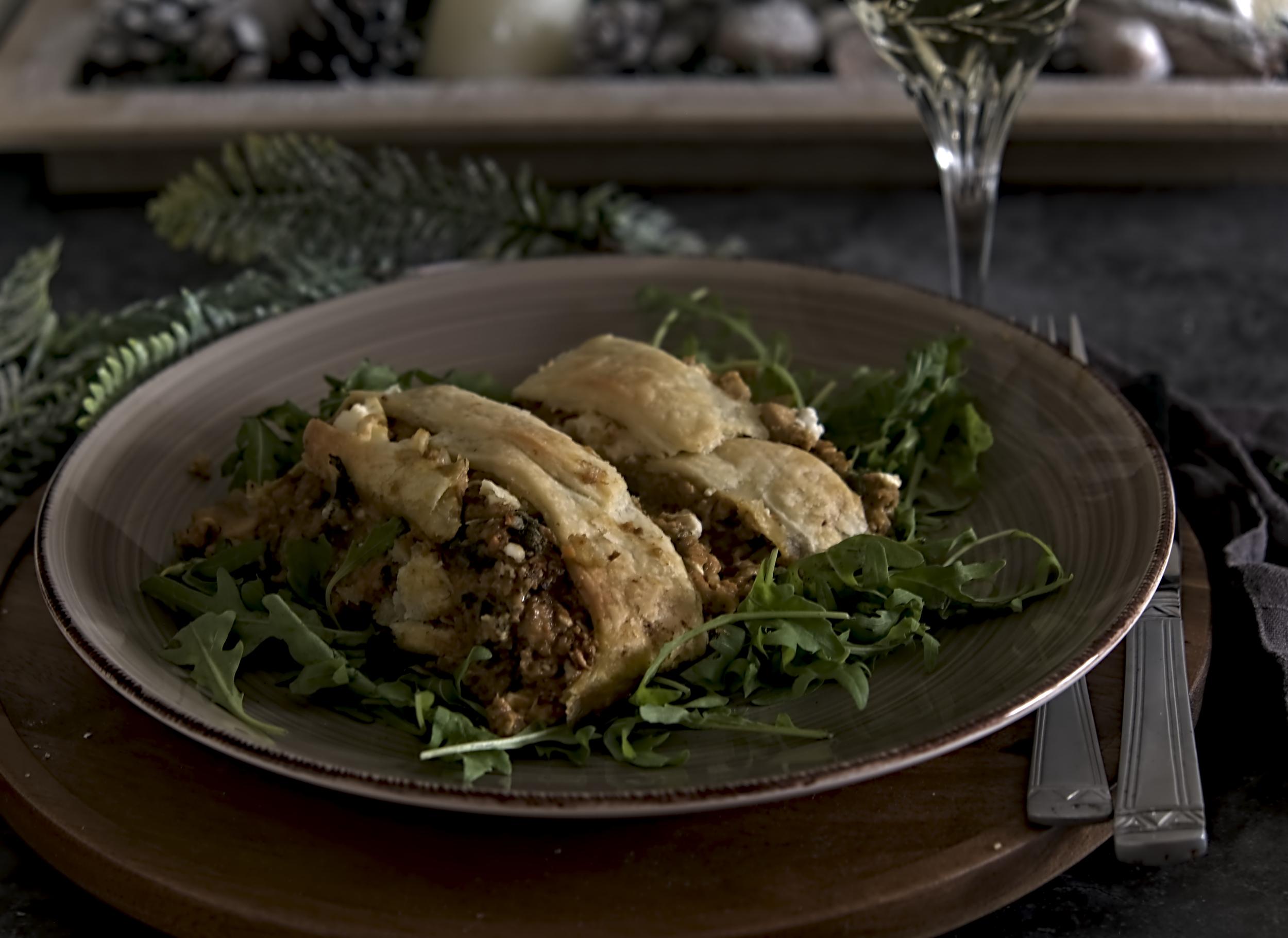 Pilz-Spinat-Nuss Strudel, fleischlos lecker - Mach was Leckeres