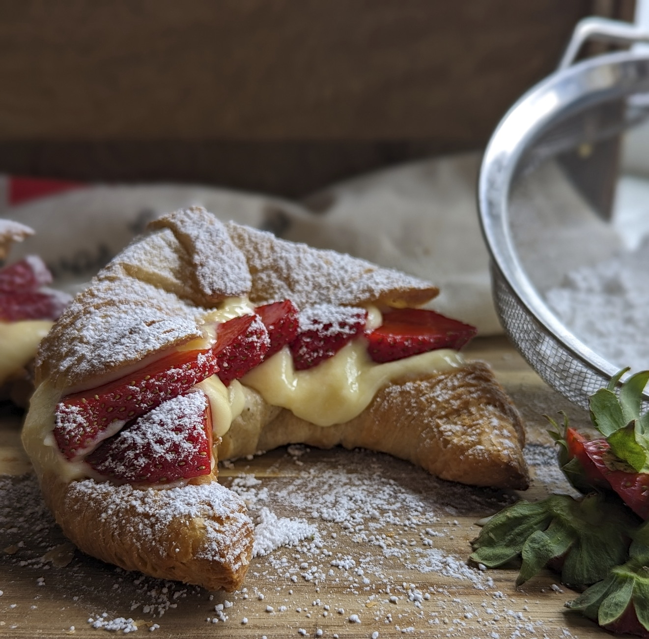 Erdbeer-Pudding-Croissant, himmlisch lecker!