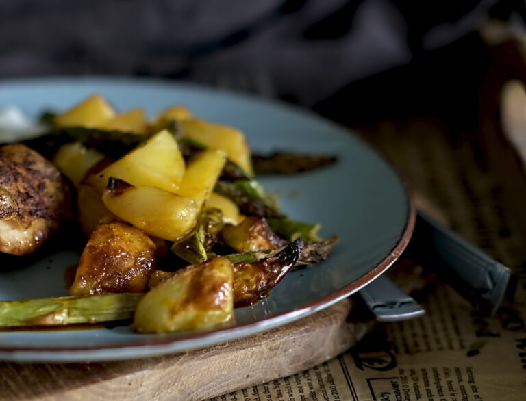 Spargel-Kartoffel-Hähnchen Topf - Airfryer-Rezept ! - Mach was Leckeres