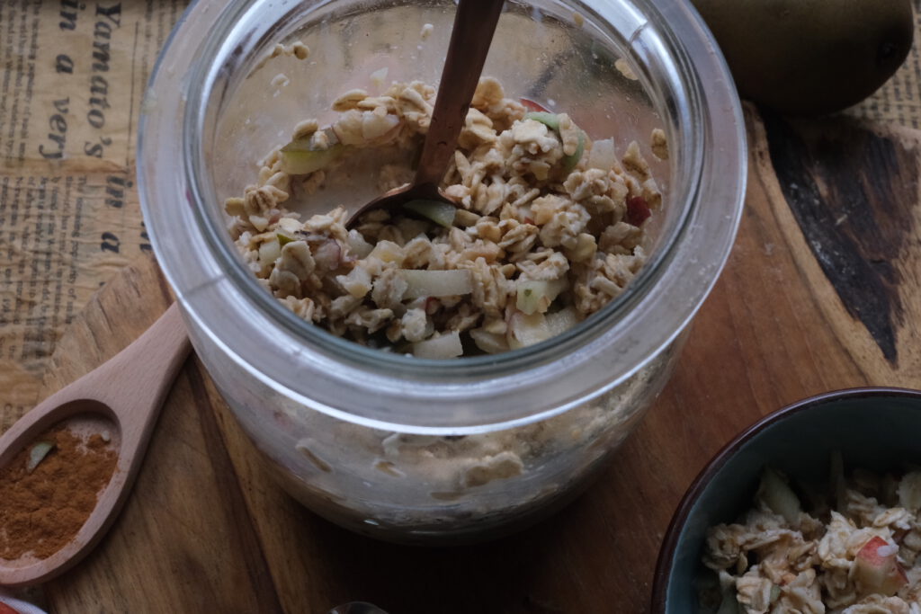 Bircher Müsli im Weckglas dirket aus dem Kühlschrank