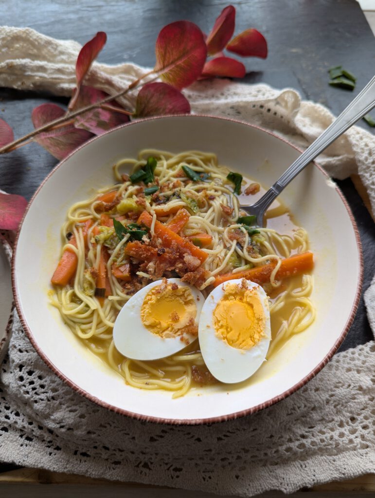 besonders lecker ist Ramen, wenn es mit Pako bestreut wird