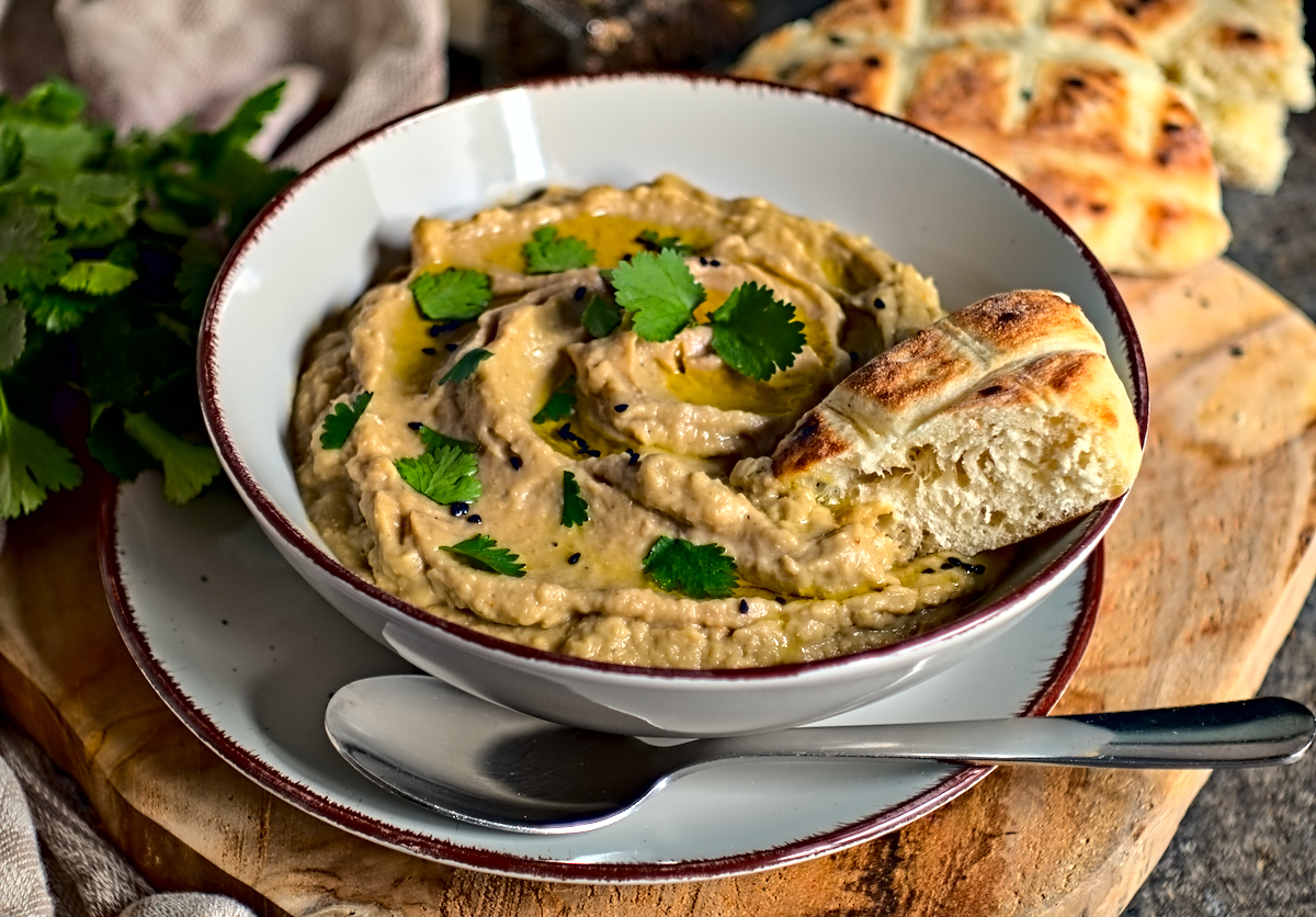 Baba Ganoush Rezept: orientalischer Auberginen-Dip