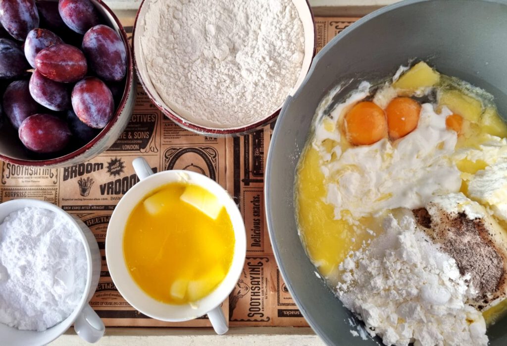 Zutaten für den Zwetschgen-Käsekuchen