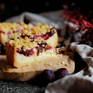 Zwetschgen-Käsekuchen mit Streuseln!