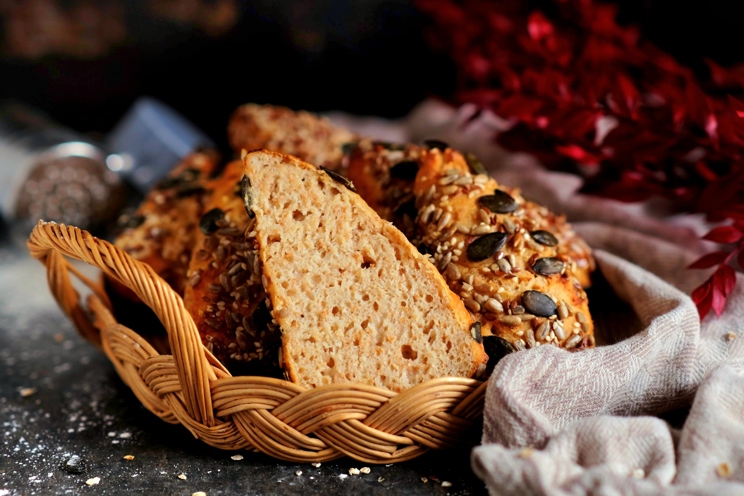 schnelle Proteinbrötchen ohne Hefe