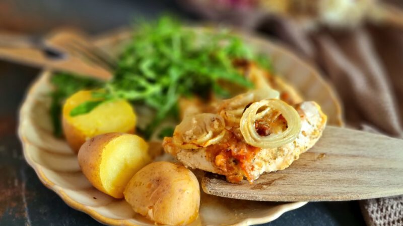 Zwiebel-Sahne-Hähnchen